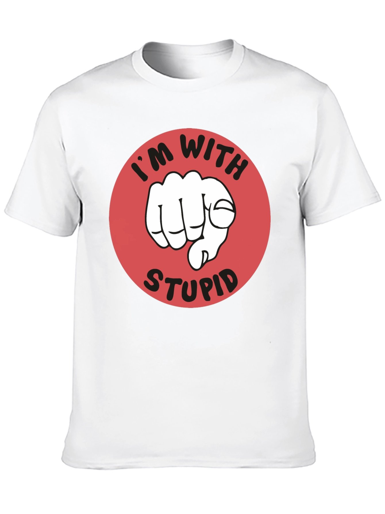 Camiseta Negra: Estoy con el Estúpido