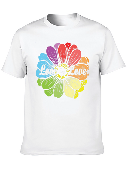 Camiseta Negra Love is Love Floral