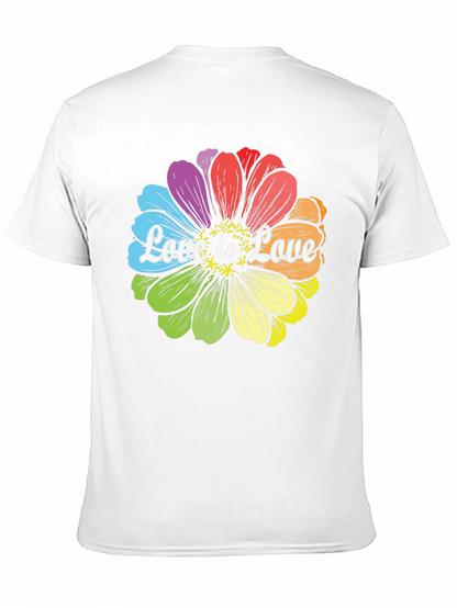 Camiseta Negra Love is Love Floral
