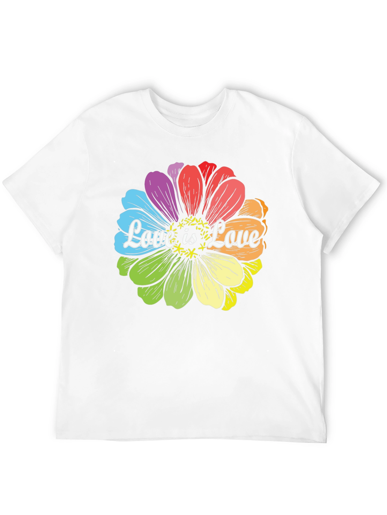 Camiseta Negra Love is Love Floral