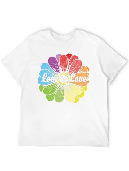 Camiseta Negra Love is Love Floral