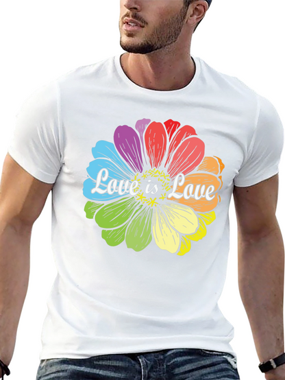 Camiseta Negra Love is Love Floral