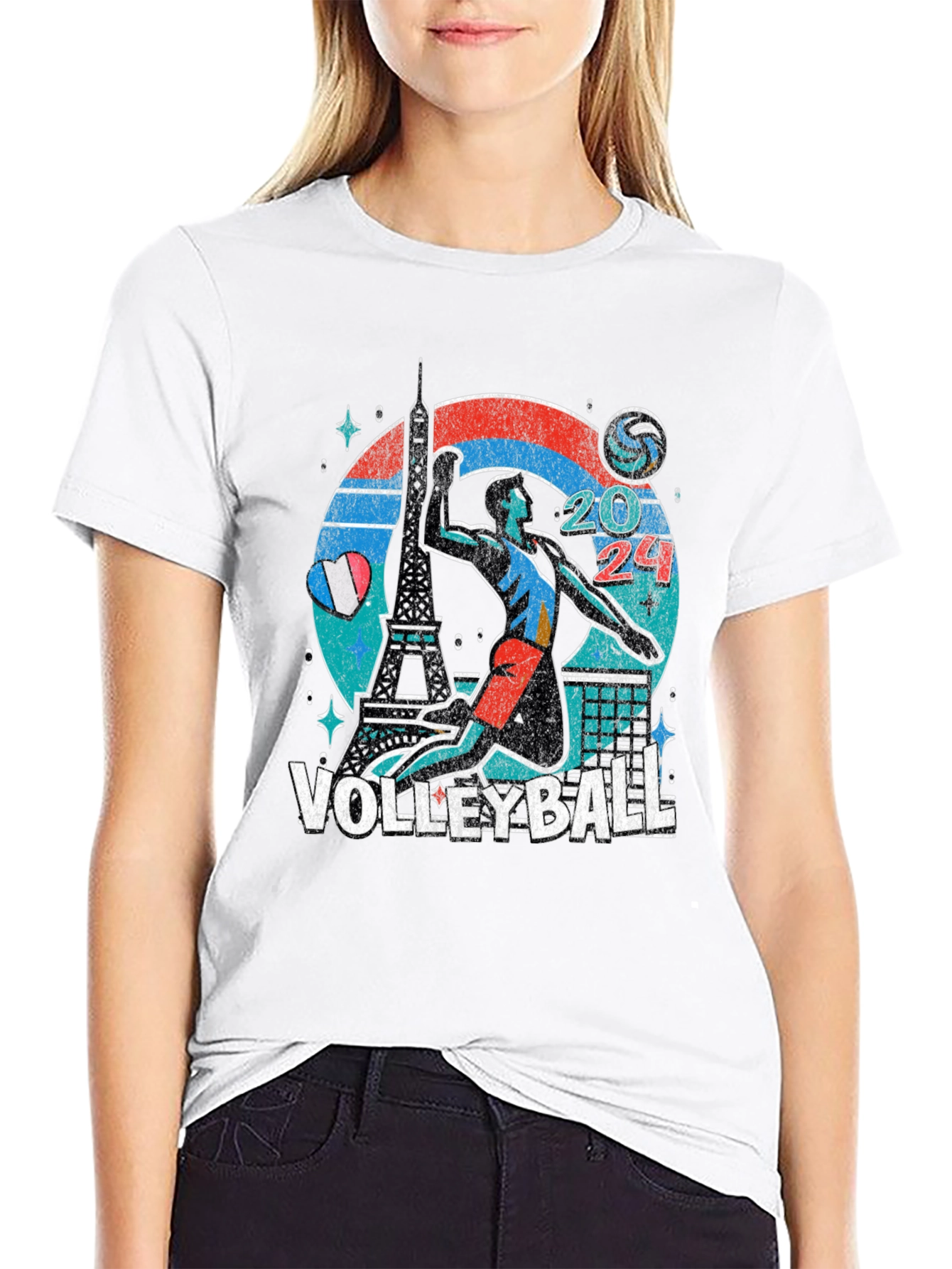 Camiseta Voleibol París 2024 - Diseño Único