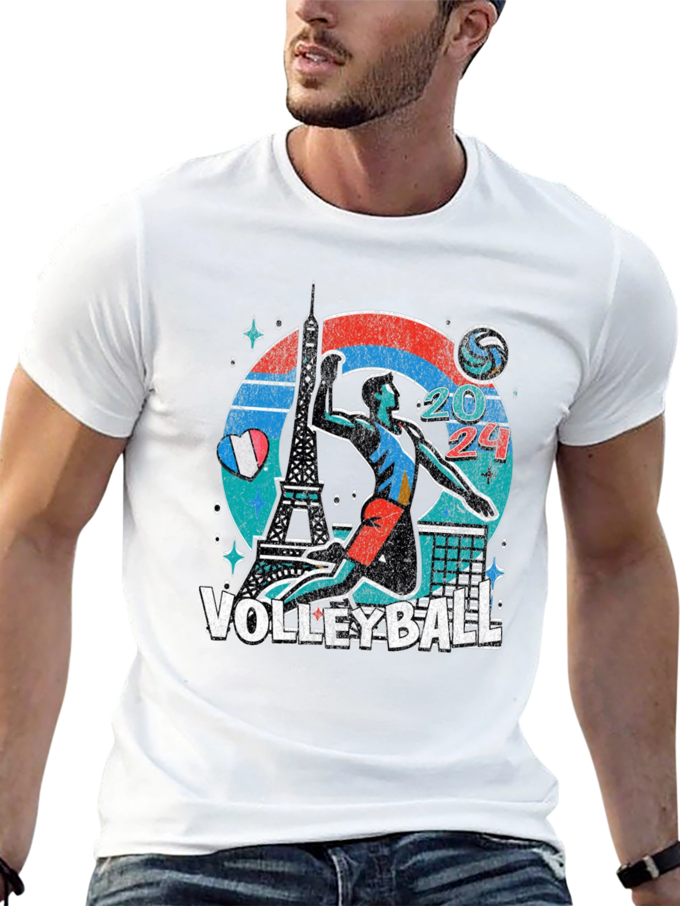 Camiseta Voleibol París 2024 - Diseño Único