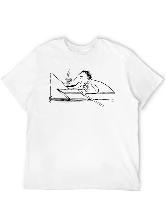 Camiseta Negra Hombre - Diseño Peculiar de Pesca