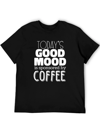 Camiseta Negra con Frase Motivadora de Café
