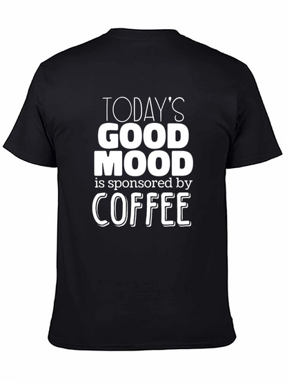 Camiseta Negra con Frase Motivadora de Café