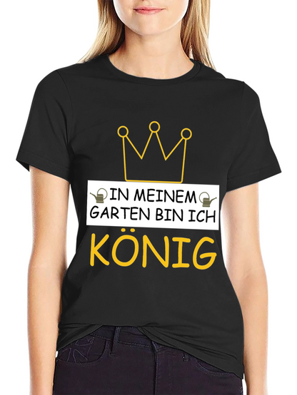 Camiseta Negra Rey de mi Jardín