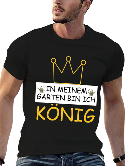 Camiseta Negra Rey de mi Jardín