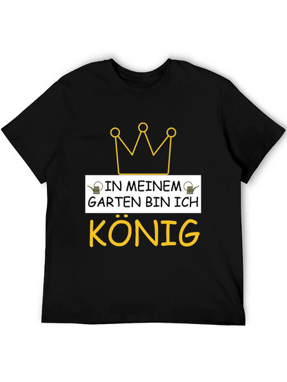 Camiseta Negra Rey de mi Jardín