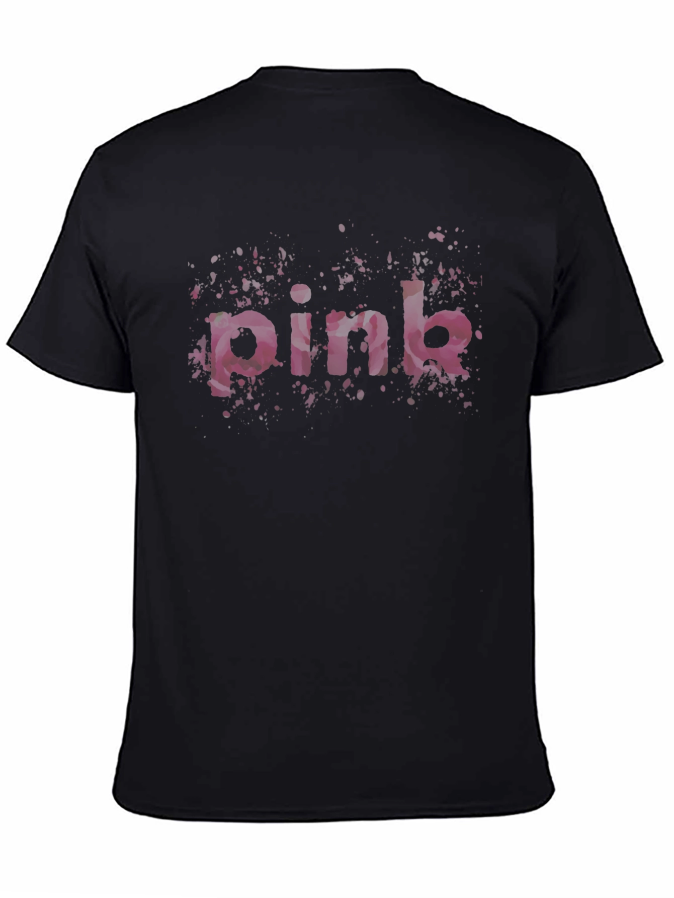 Camiseta Negra Estampada Pink Floral