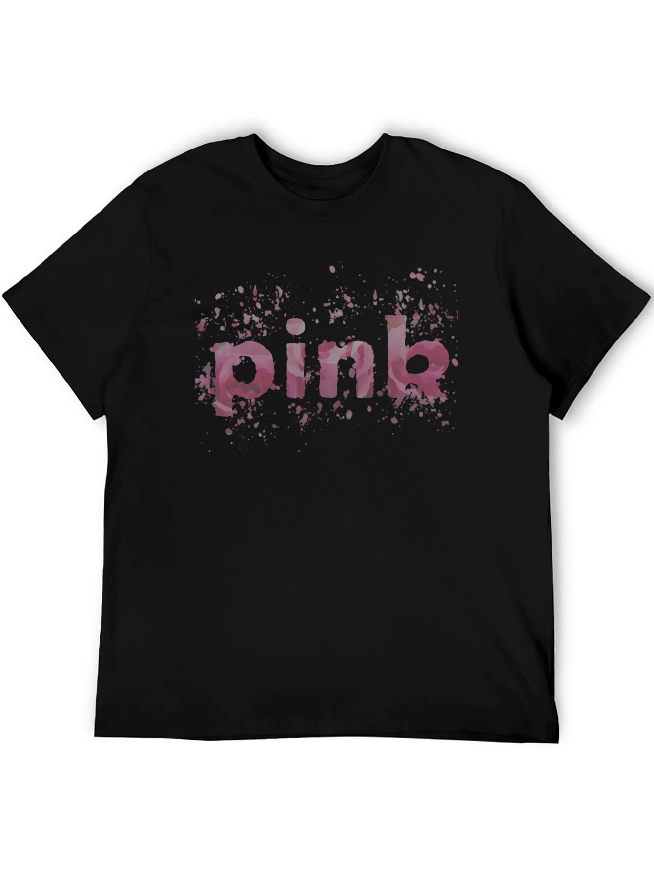 Camiseta Negra Estampada Pink Floral