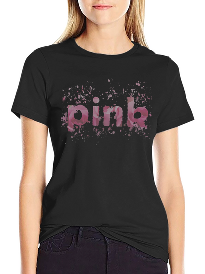 Camiseta Negra Estampada Pink Floral