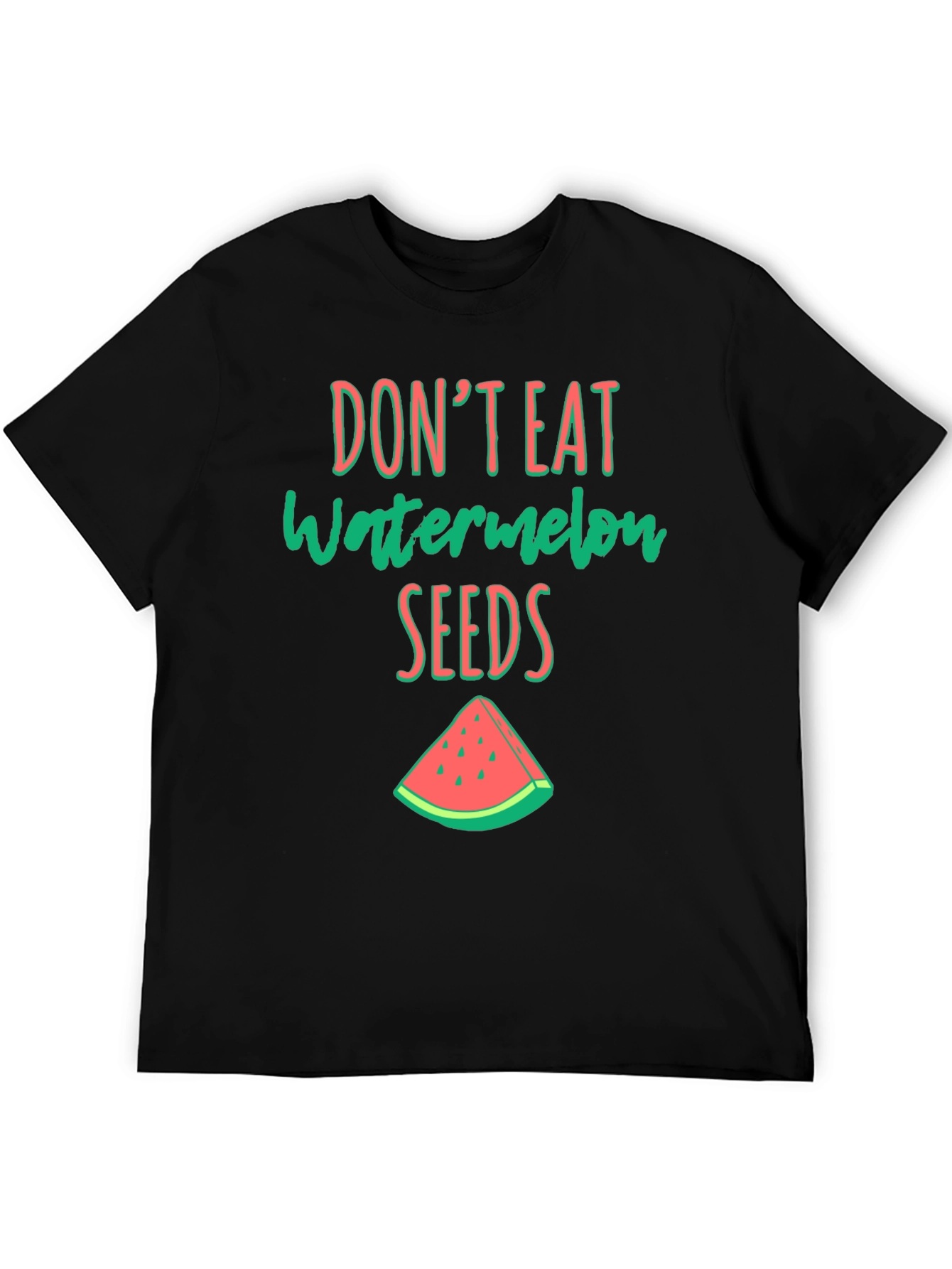 Camiseta Negra con Estampado de Sandia