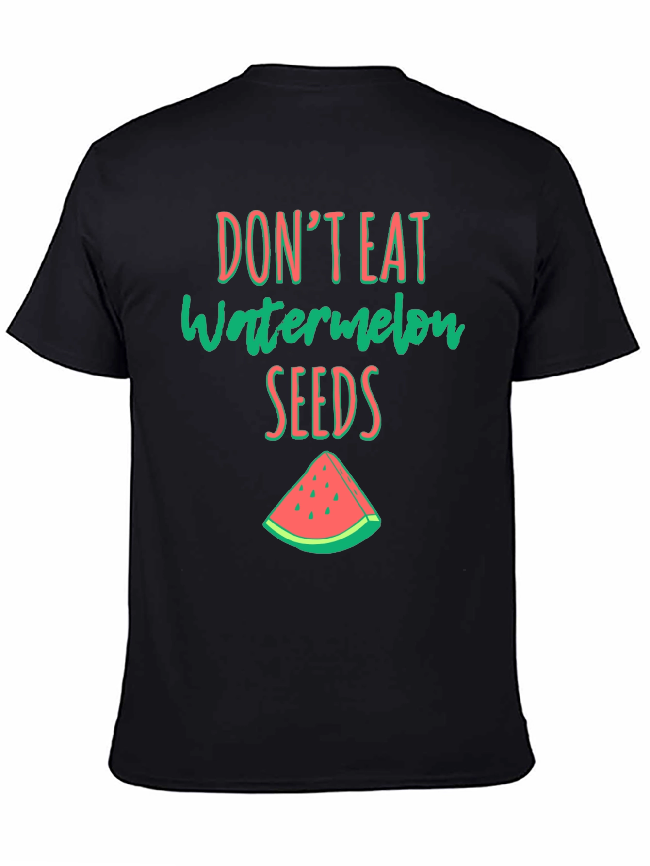 Camiseta Negra con Estampado de Sandia