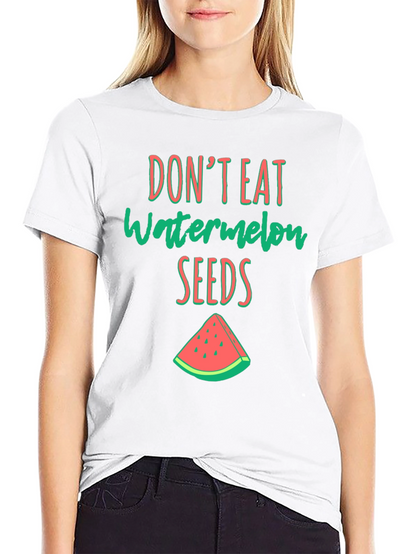 Camiseta Negra con Estampado de Sandia