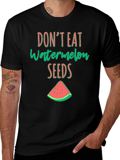 Camiseta Negra con Estampado de Sandia