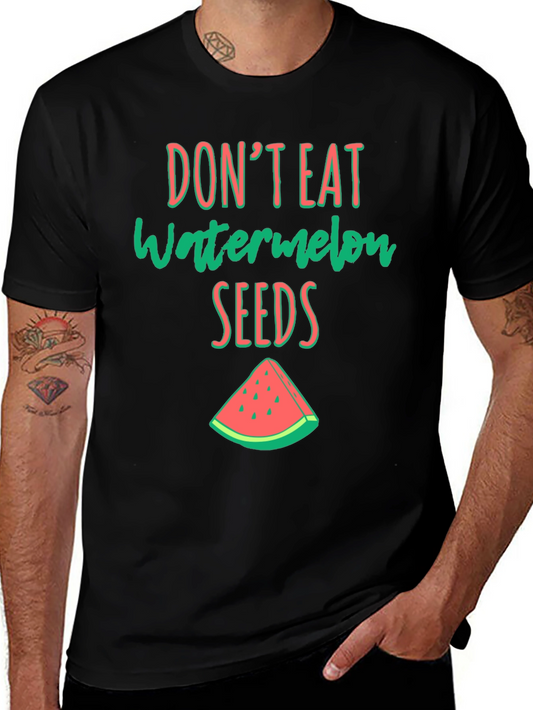 Camiseta Negra con Estampado de Sandia