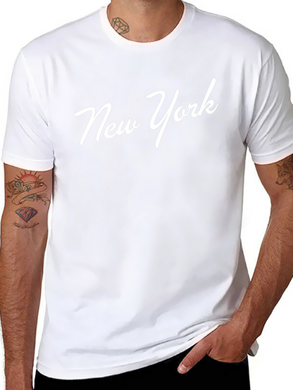 Camiseta Negra New York Casual y Cómoda