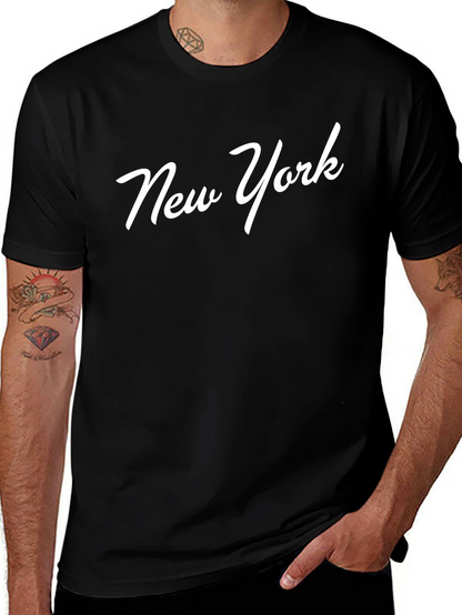 Camiseta Negra New York Casual y Cómoda