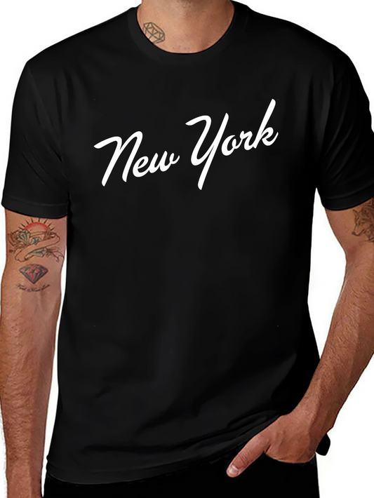 Camiseta Negra New York Casual y Cómoda