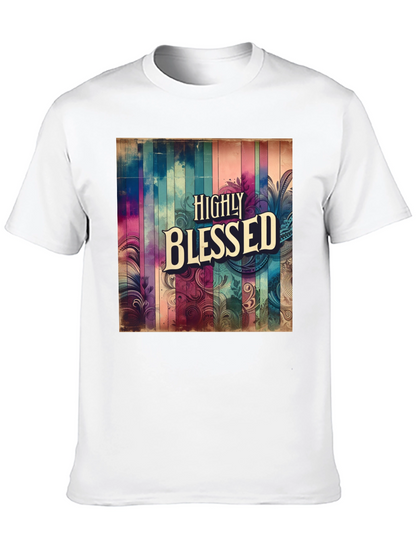 Camiseta Negra - Diseño Altamente Bendecido