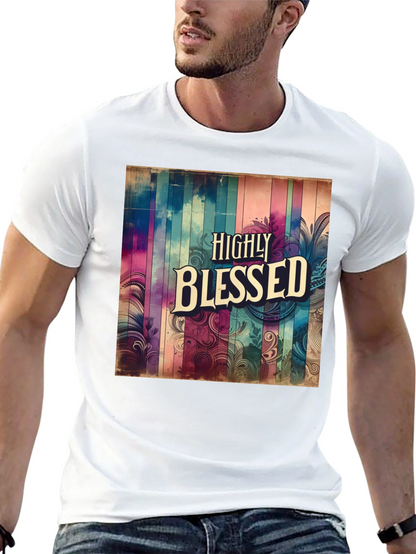Camiseta Negra - Diseño Altamente Bendecido
