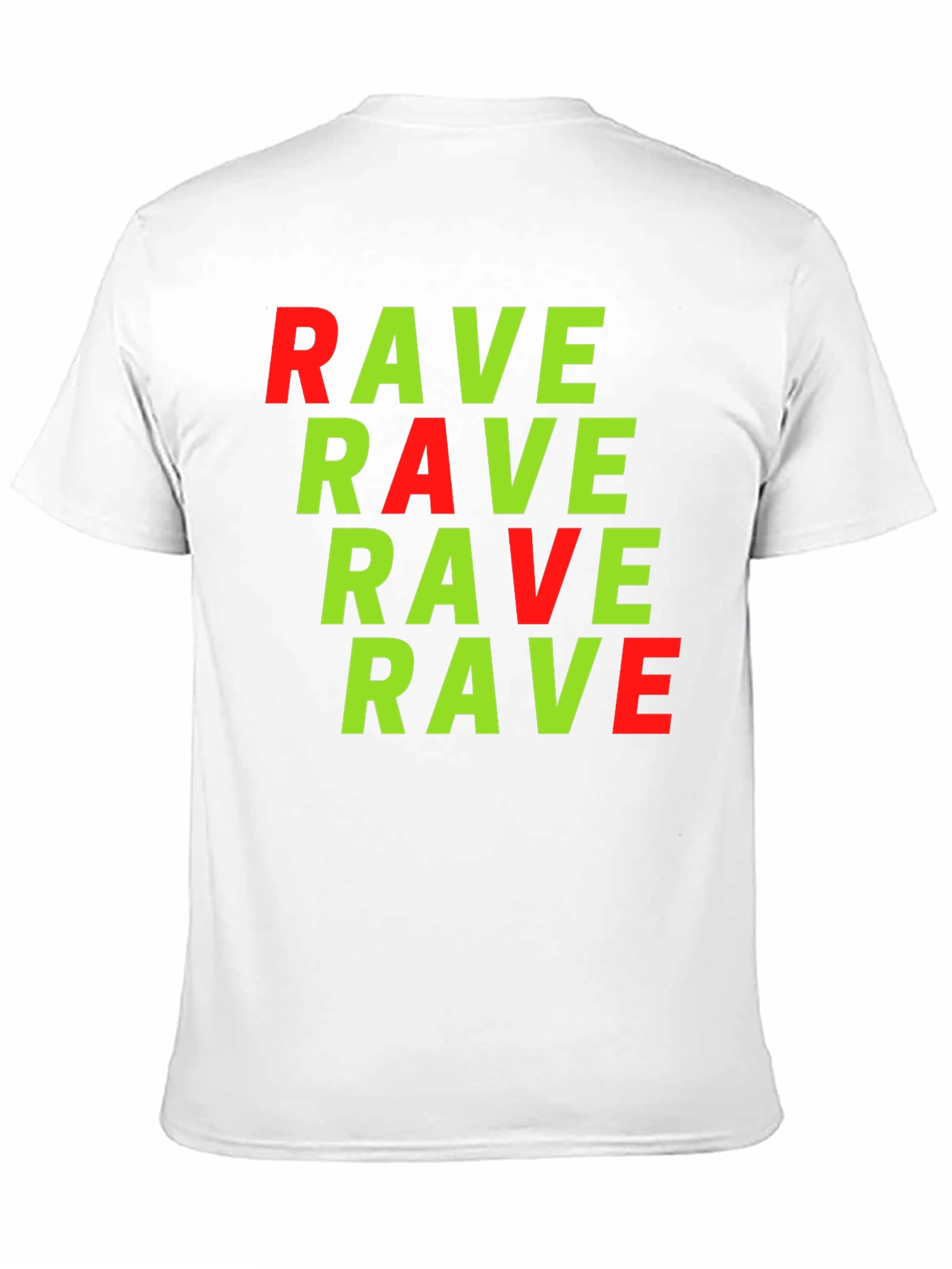 Camiseta Negra con Estampado RAVE