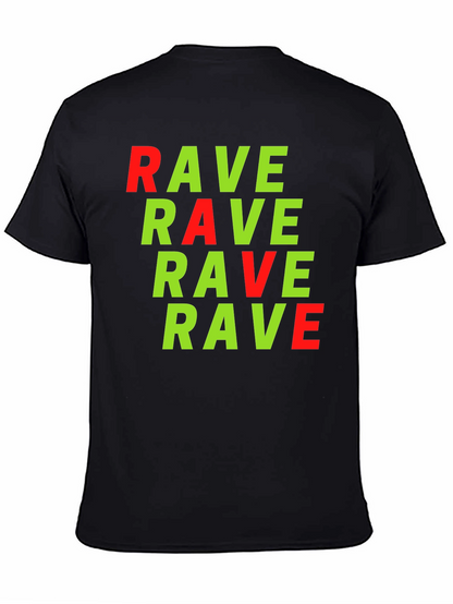 Camiseta Negra con Estampado RAVE