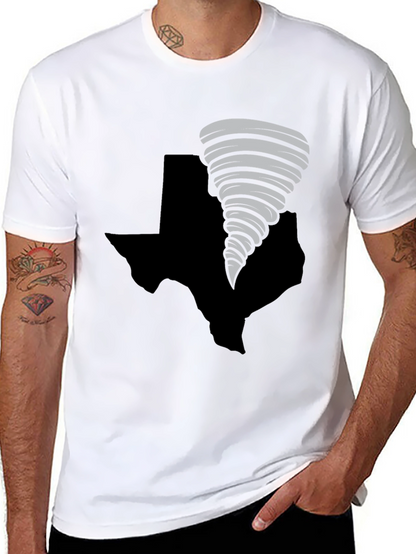 Camiseta Texas Tornado Hombre Negra