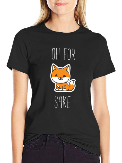 Camiseta Negra Oh For Fox Sake