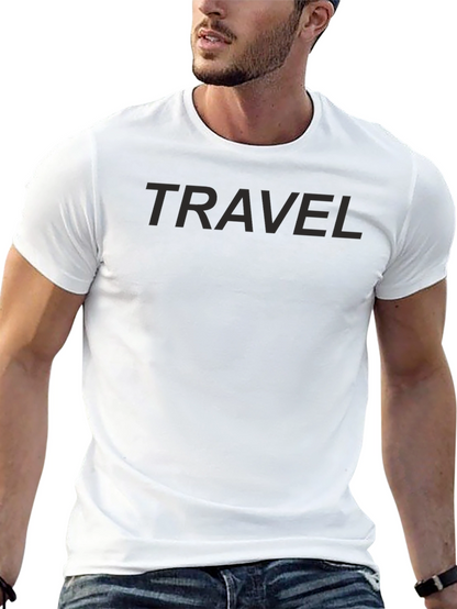 Camiseta Negra Travel Casual Unisex