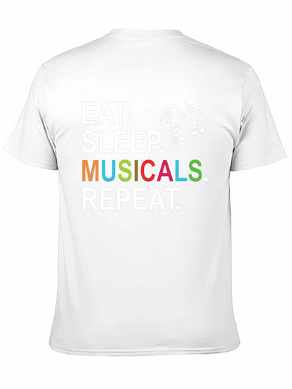 Camiseta Negra: Come Duerme Musicales Repite