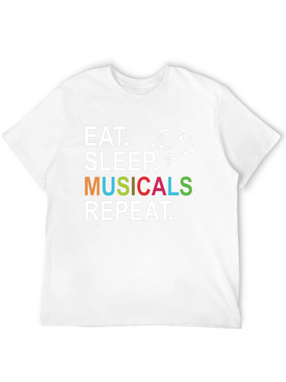 Camiseta Negra: Come Duerme Musicales Repite