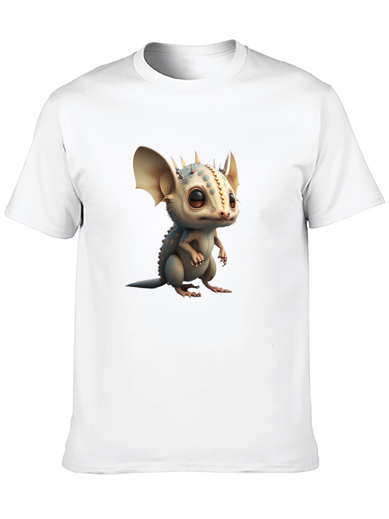 Camiseta Negra con Adorable Dragón de Dibujos Animados