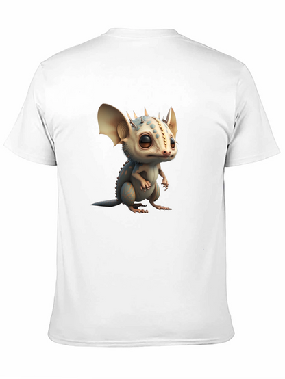 Camiseta Negra con Adorable Dragón de Dibujos Animados