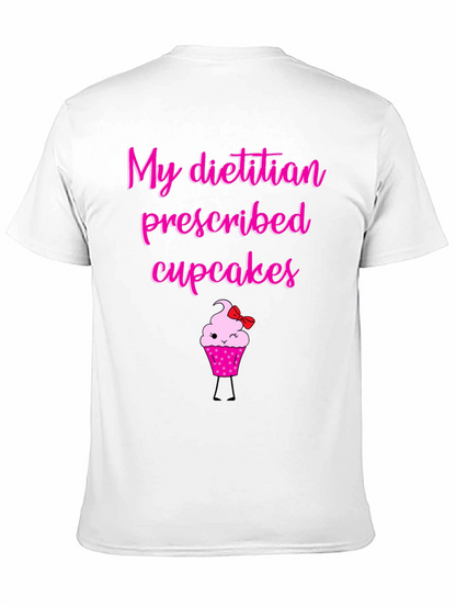 Camiseta Negra con Diseño de Cupcake Divertido