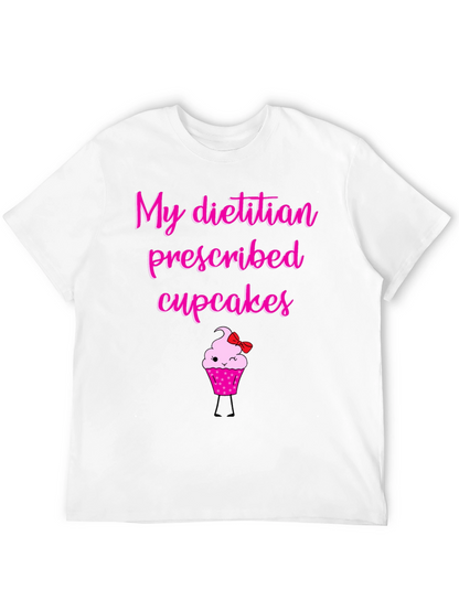 Camiseta Negra con Diseño de Cupcake Divertido