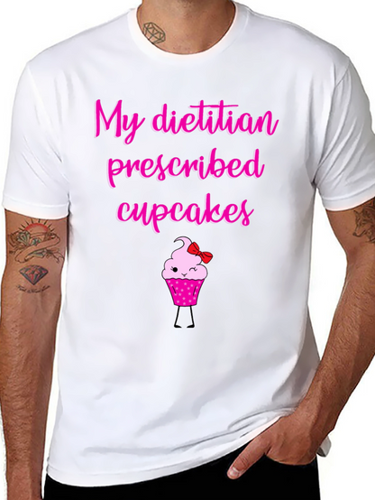 Camiseta Negra con Diseño de Cupcake Divertido