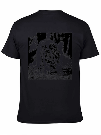 Camiseta Negra con Diseño de Perro Mastín