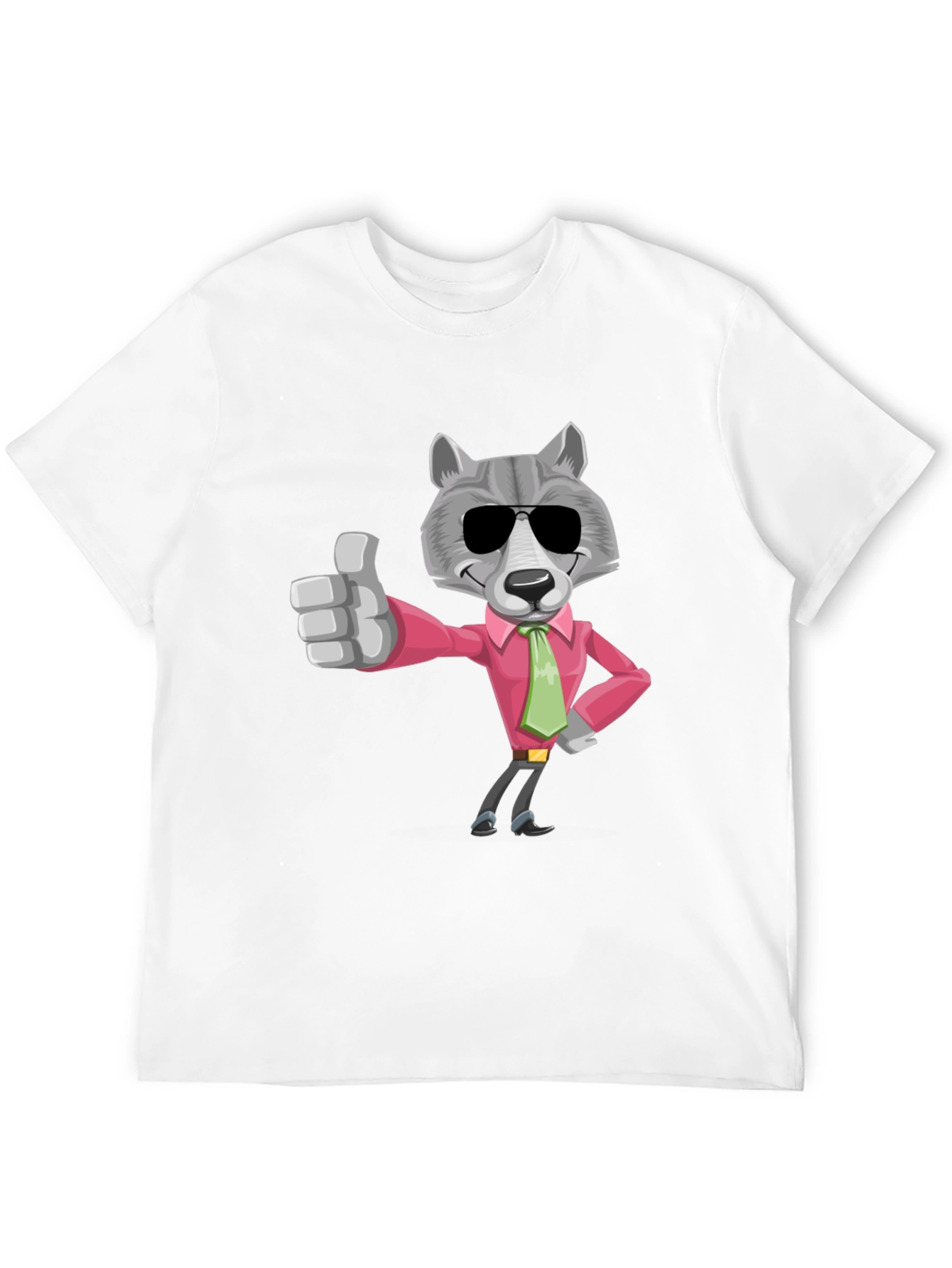 Camiseta Negra con Lobo de Negocios