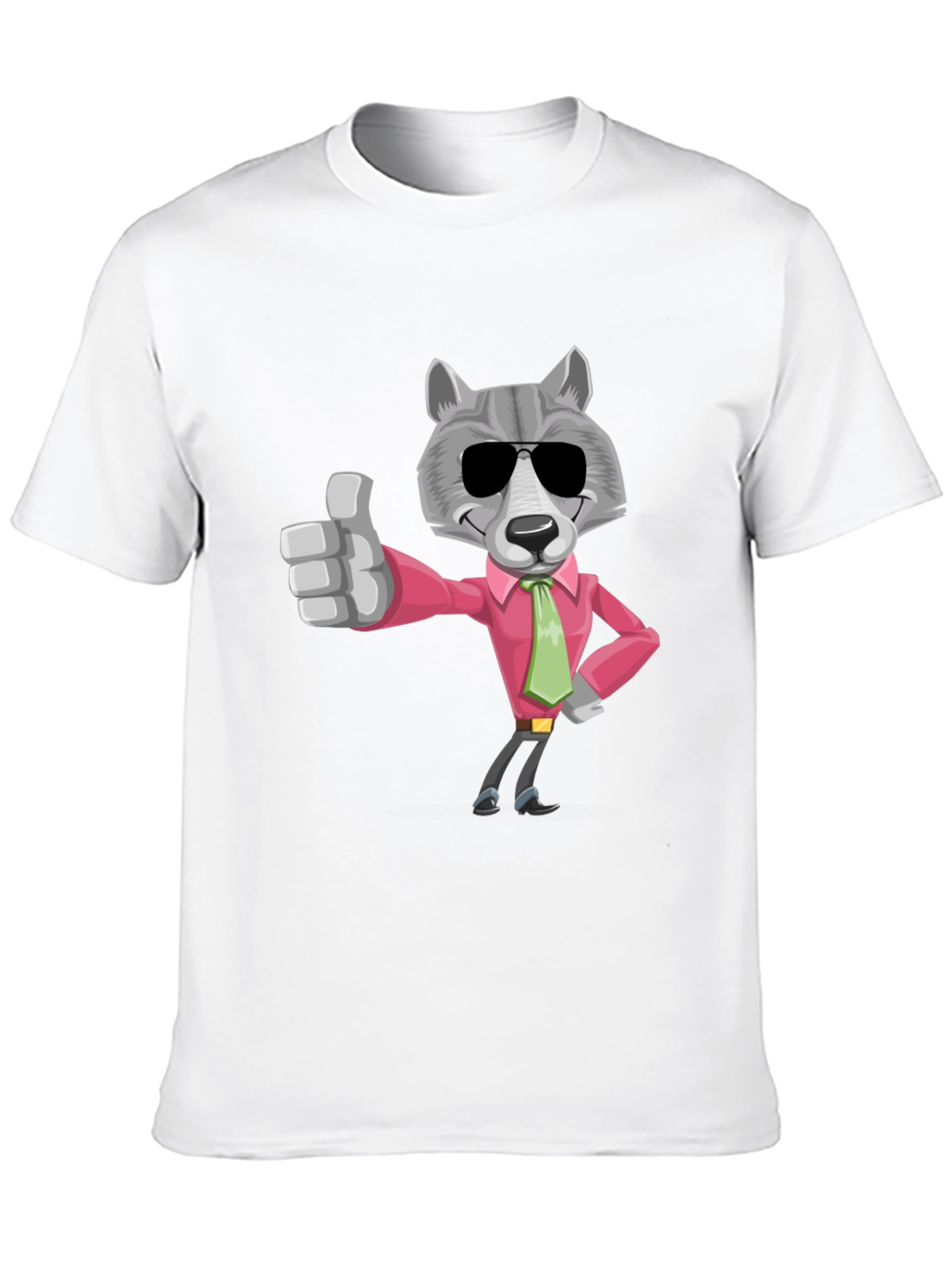 Camiseta Negra con Lobo de Negocios