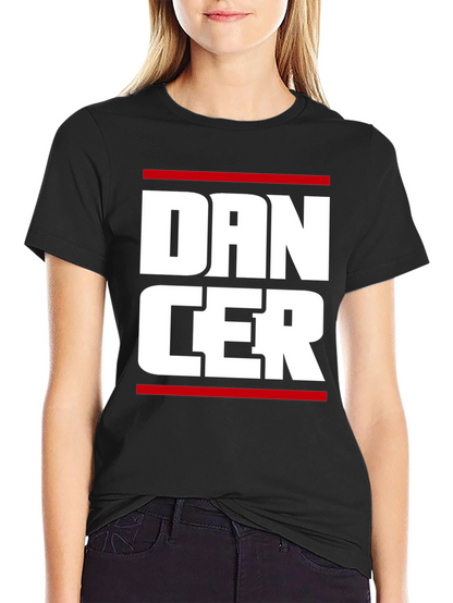 Camiseta Negra con Diseño Dancer