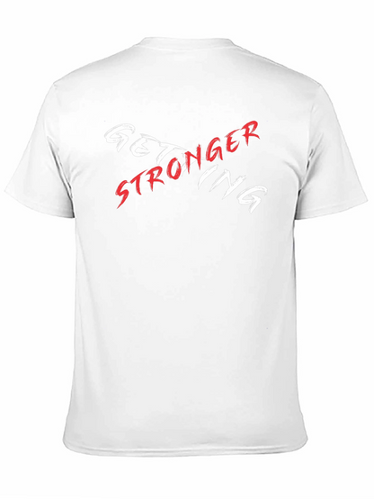 Camiseta Negra Get Stronger Diseño Moderno