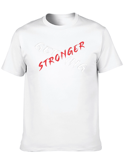 Camiseta Negra Get Stronger Diseño Moderno