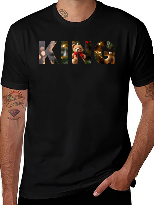 Camiseta Negra King Navideña