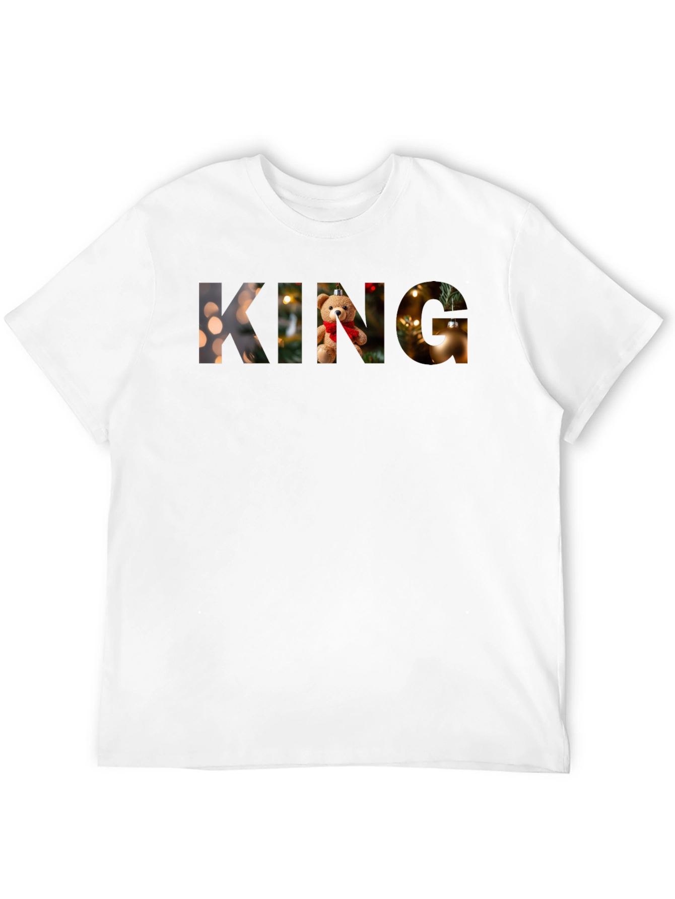 Camiseta Negra King Navideña