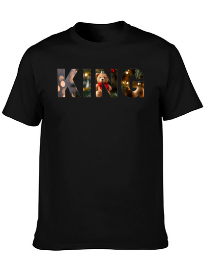 Camiseta Negra King Navideña