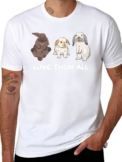 Camiseta Unisex Ámalos a Todos - Diseño de Conejos