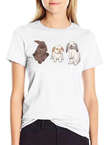 Camiseta Unisex Ámalos a Todos - Diseño de Conejos